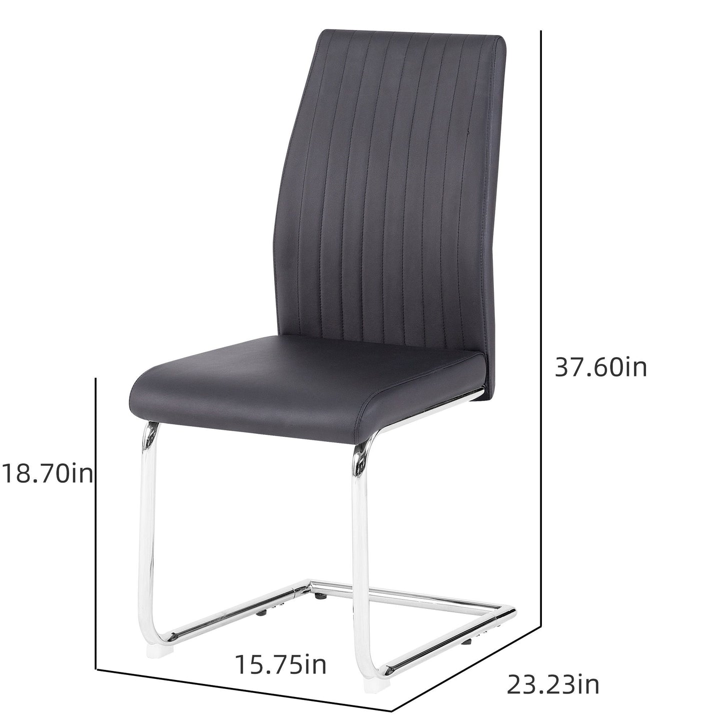 Modern Simple Style Dining Chair Metal Pipe Restaurant Home Chair (Set of 2)
