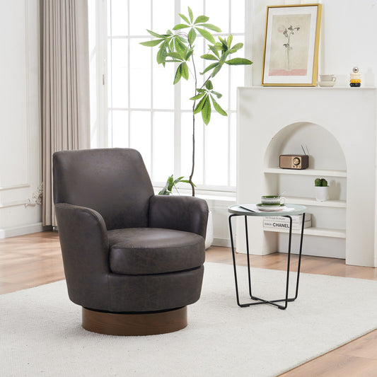 Swivel Accent Chairs Armchair With Stainless Steel Base