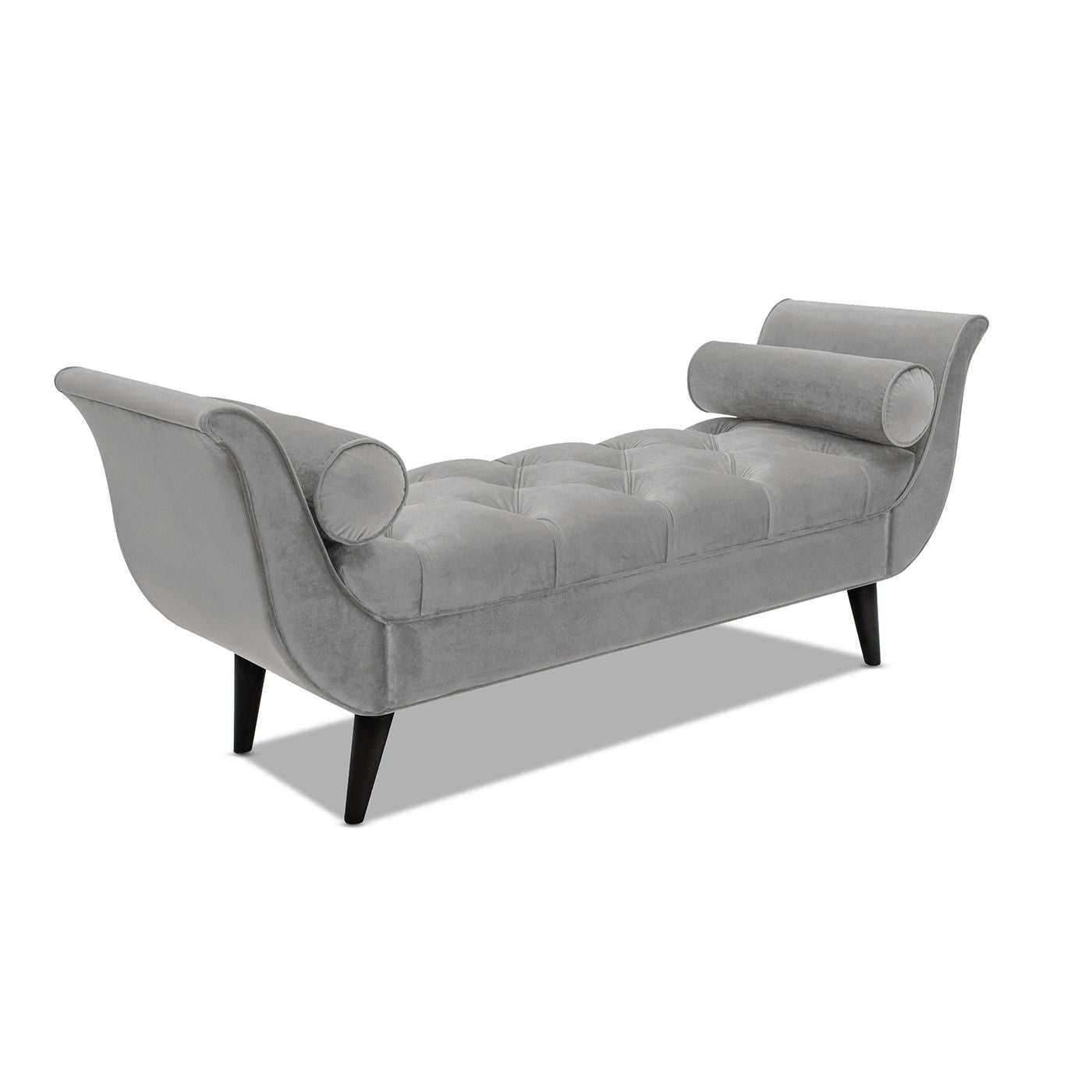 Alma - Tufted Flared Arm Entryway Bench - Opal Gray