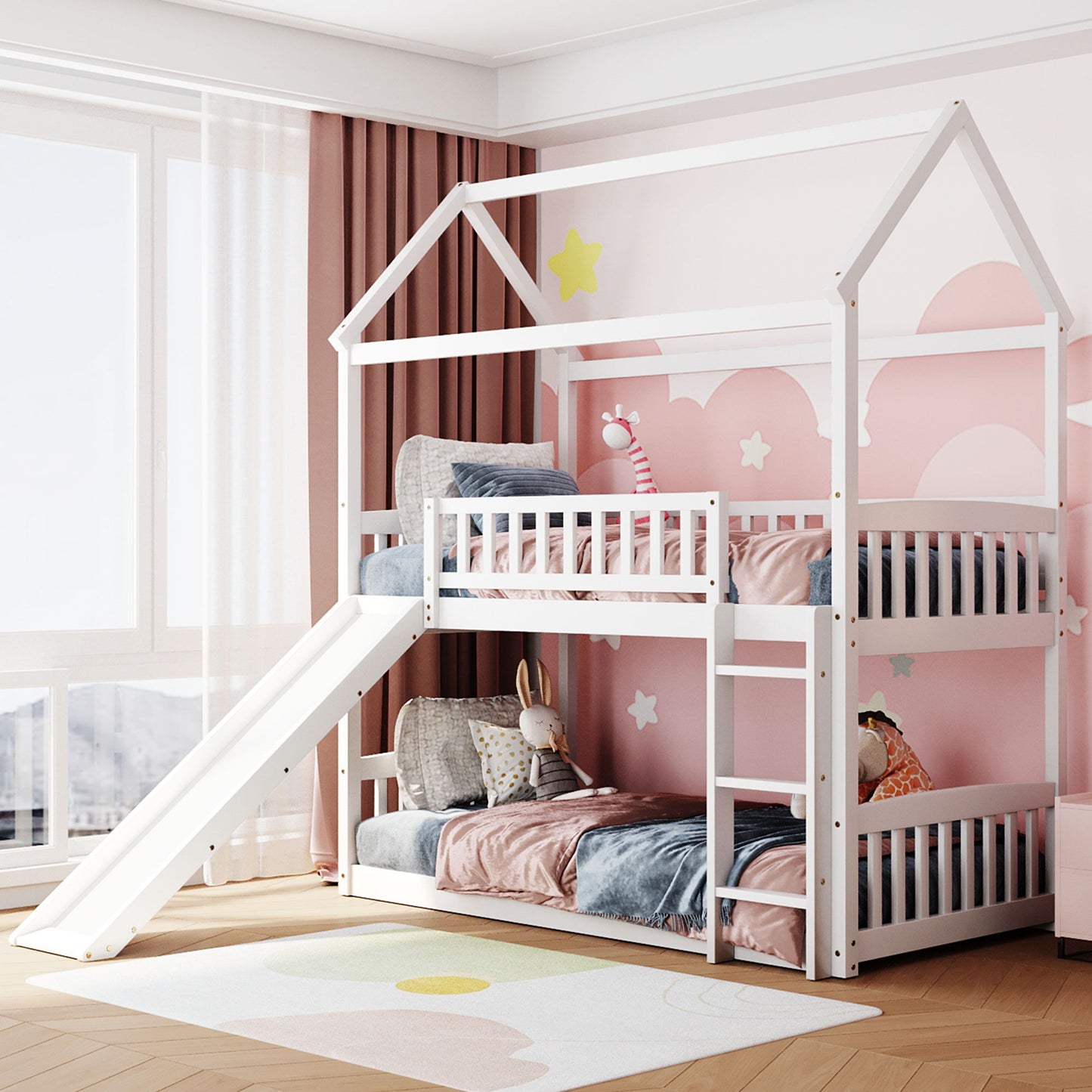 Bunk Bed With Slide, House Bed With Slide