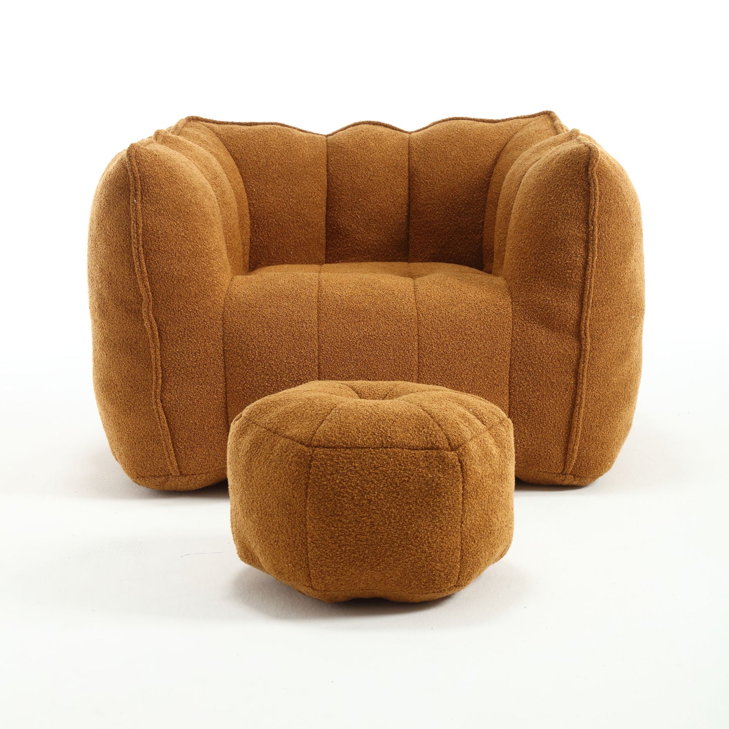 Soft Chenille Bean Bag Chair With High Resilient Foam