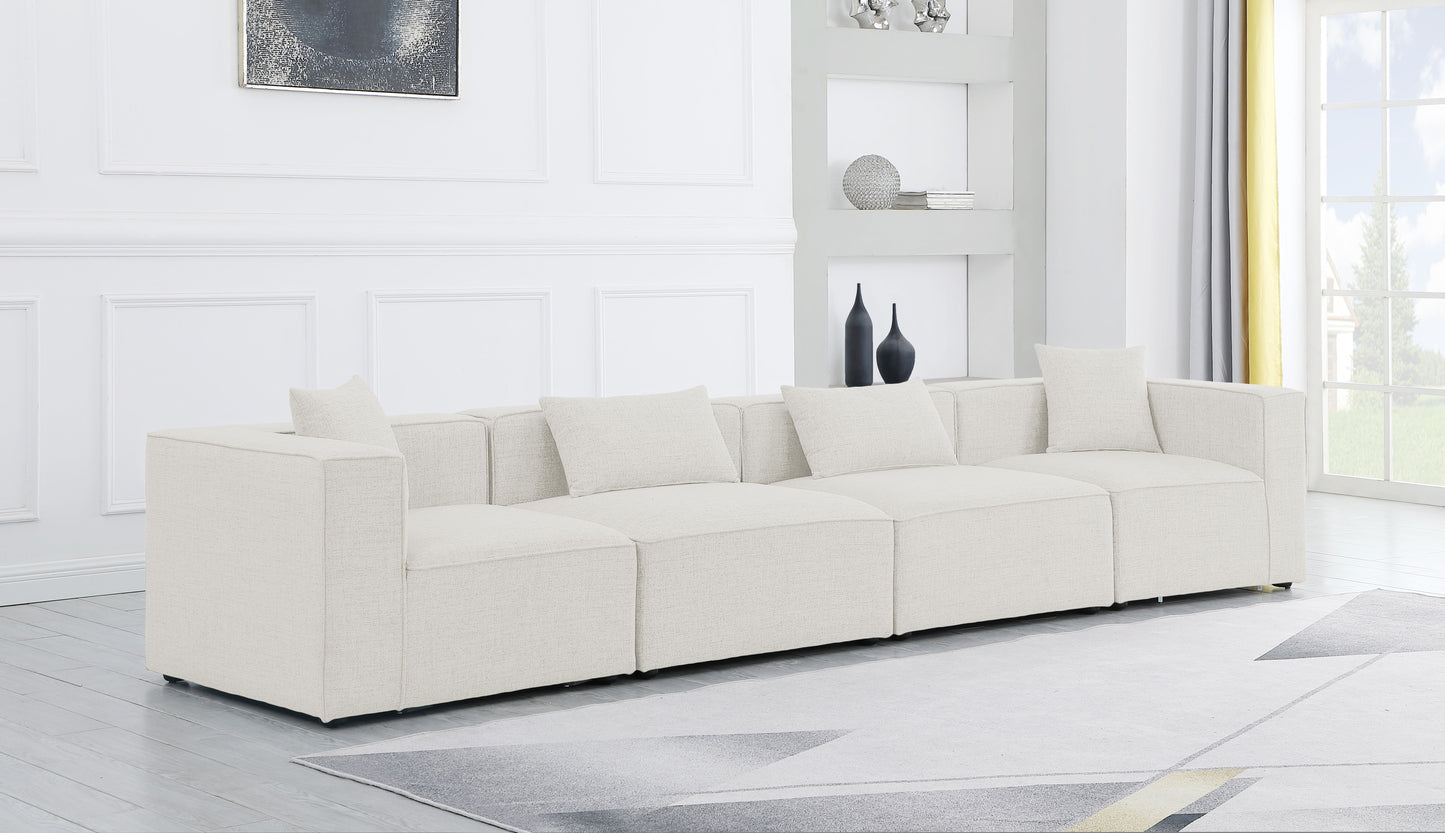Cube - Linen Modular 4 Seat Sofa