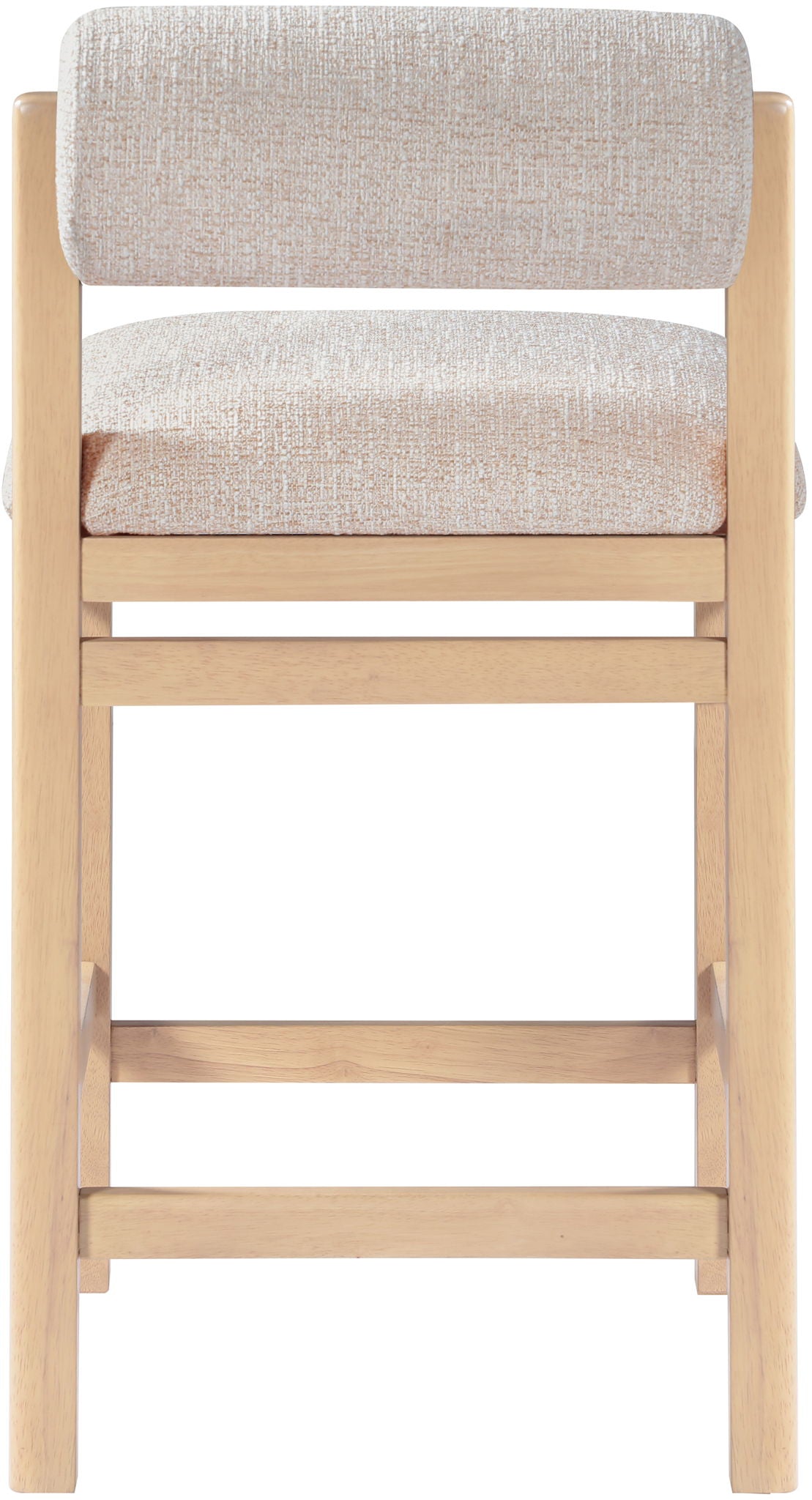 Roundhill - Fabric Counter Stool - Natural Frame