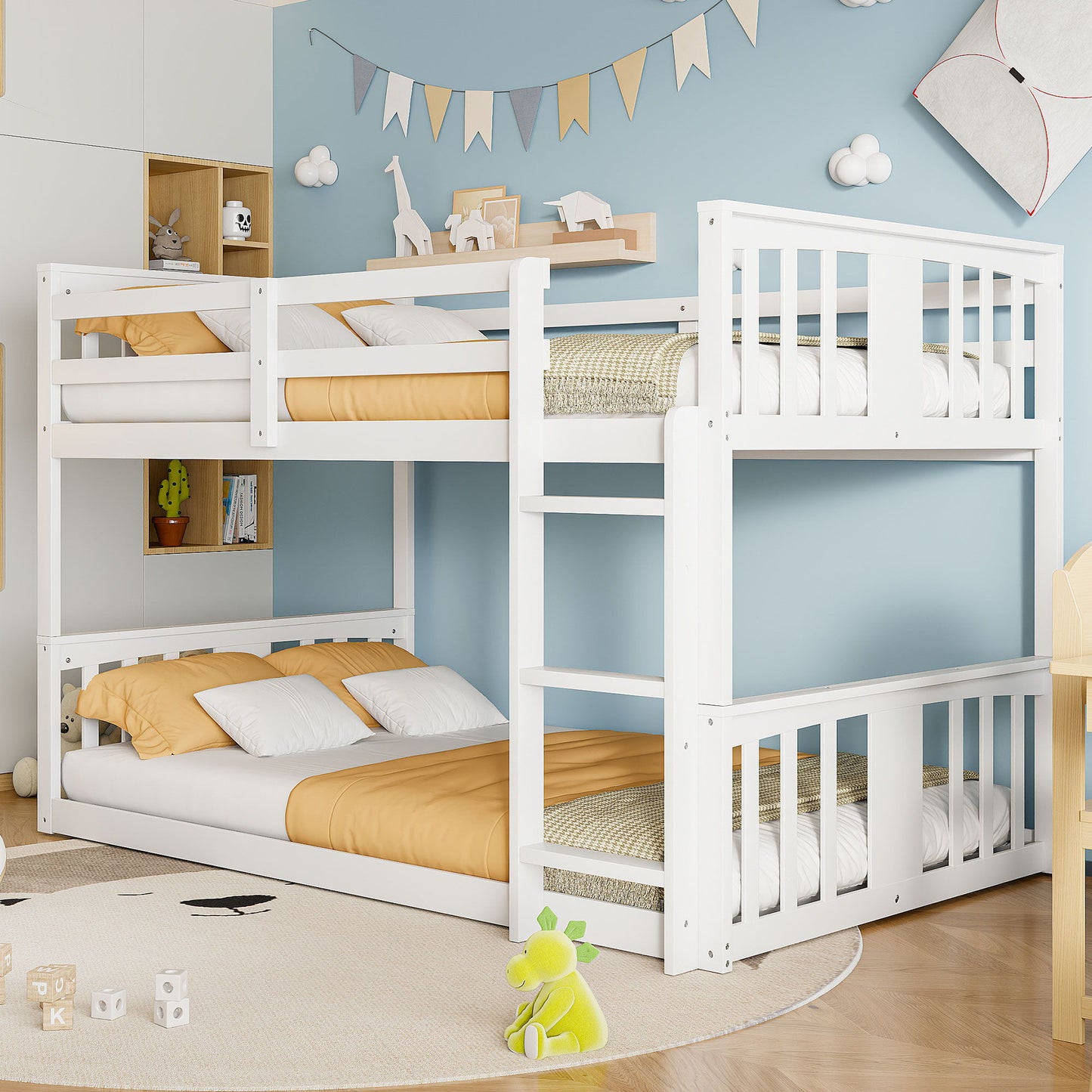 Solid Construction Bunk Bed & Ladder
