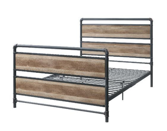 Brantley - Full Bed - Antique Oak & Sandy Gray