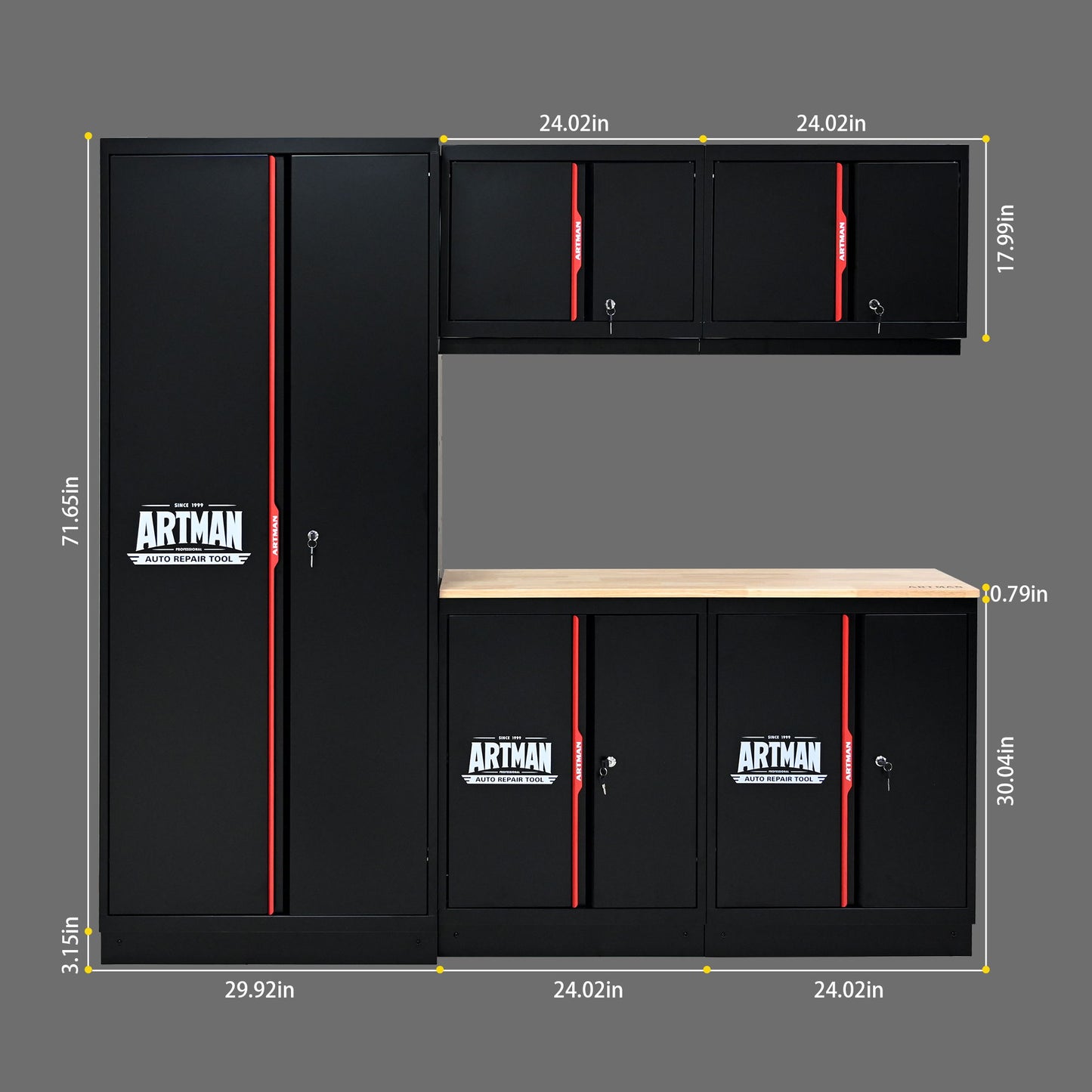 Steel Filing Cabinet With Compartments For Office Use, Storage, File Storage, Archives, And High And Low Cabinets - Black / Red