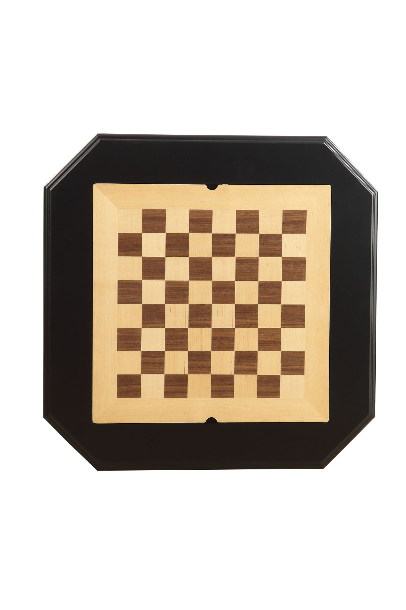 Bishop - Reversible Chess Checker Game Table With Game Tray (Chess Fingures Not Included) - Black