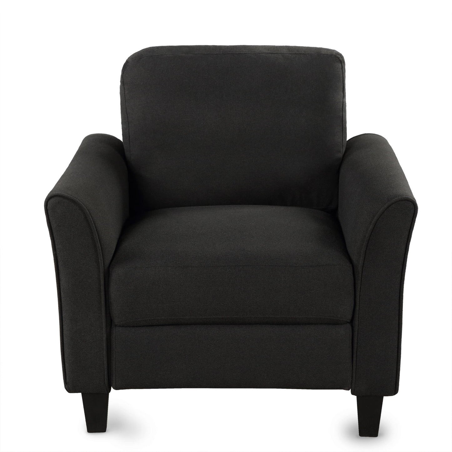 Living Room Furniture Armrest Single Sofa - Black