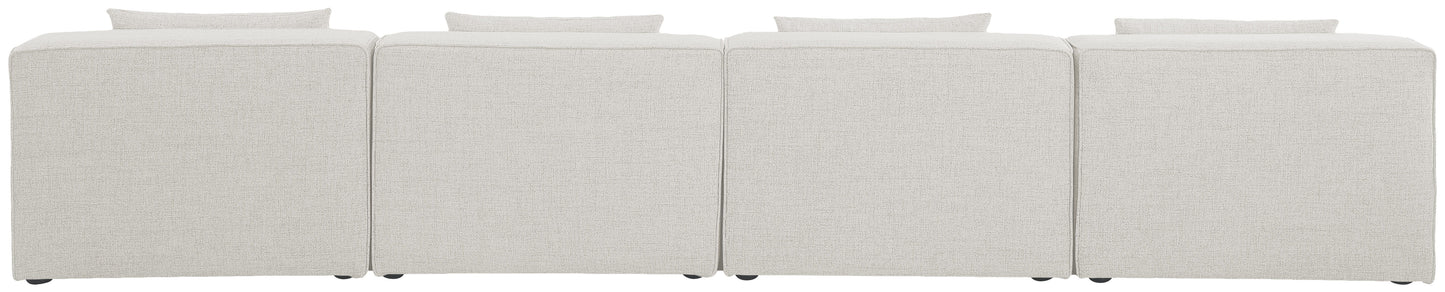 Cube - Linen Modular 4 Seat Armless Sofa