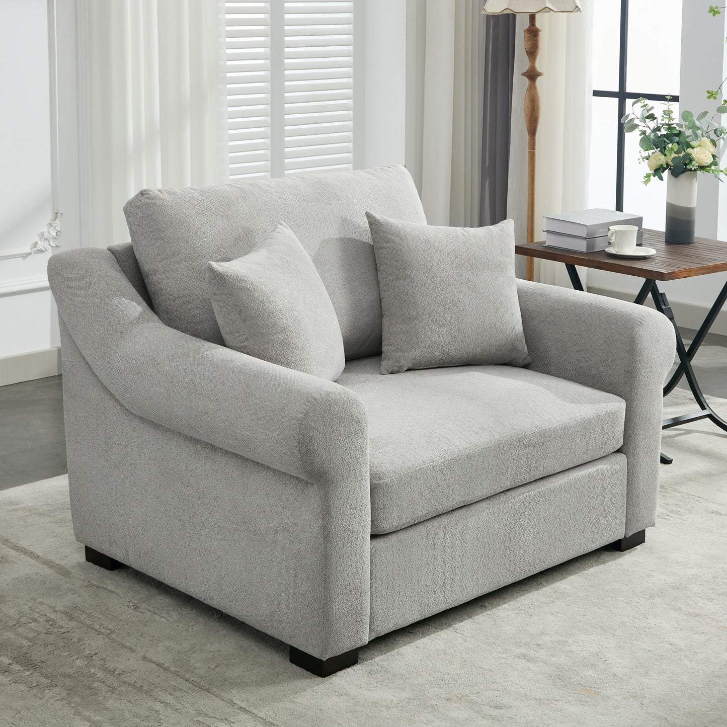 Modern Oversized Armchair, Chair And A Half, Single Sofa