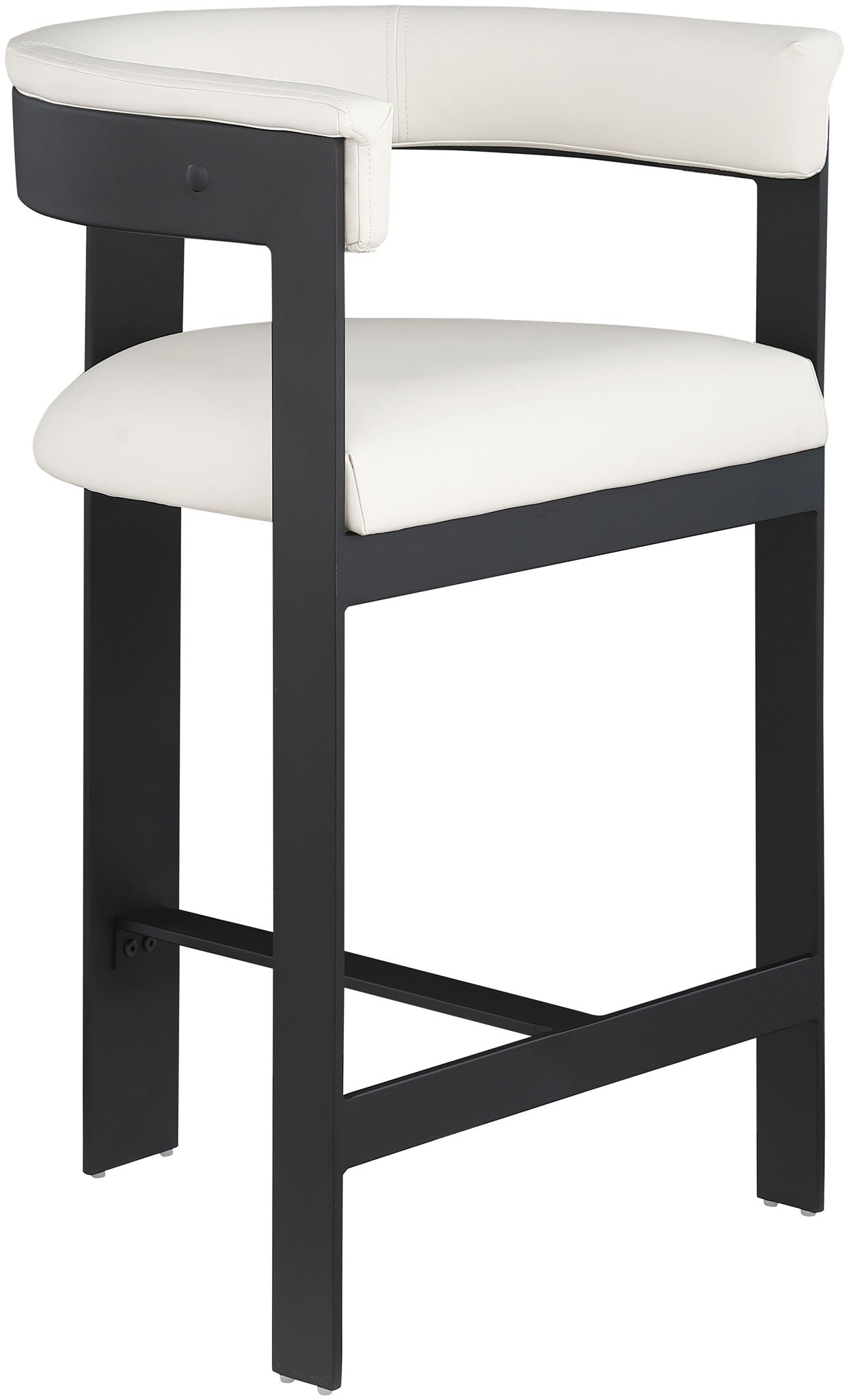 Romeo - Faux Leather Counter Stool With Black Base (Set of 2)