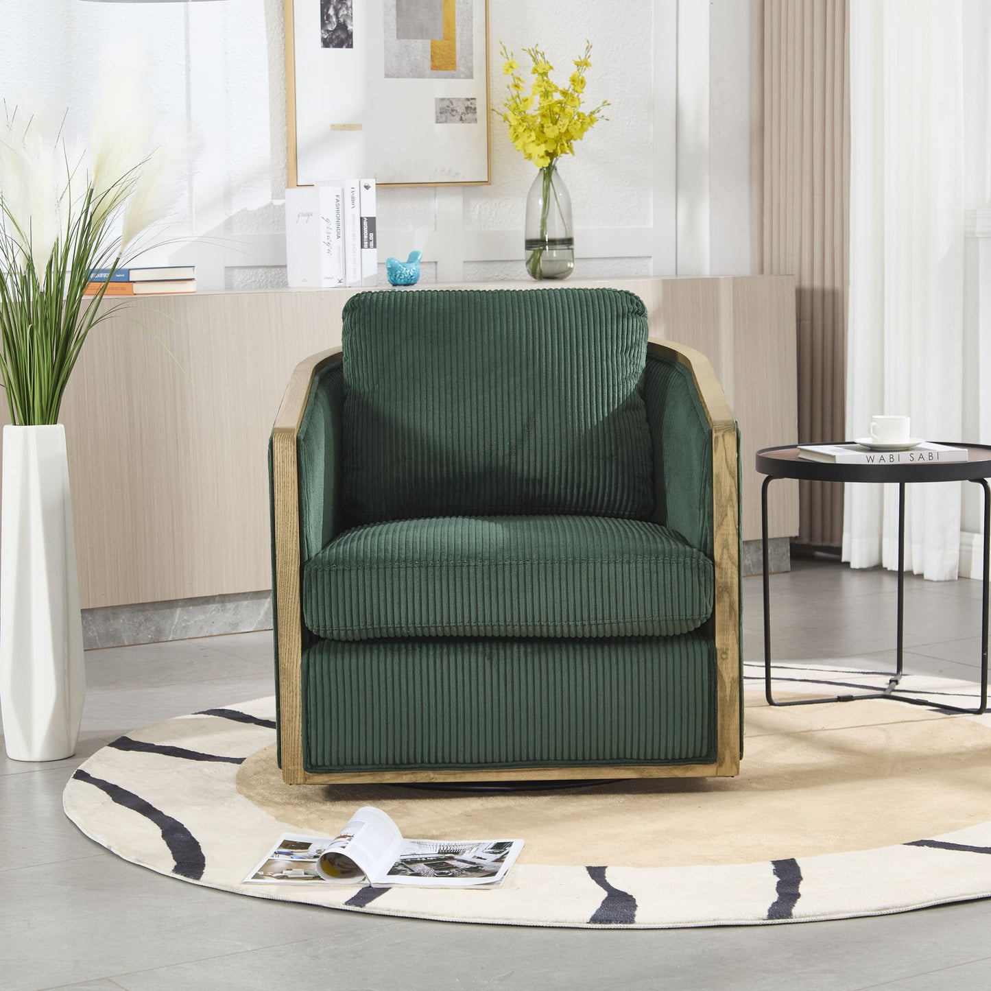 Barrel Chair, 360 Degree Swivel