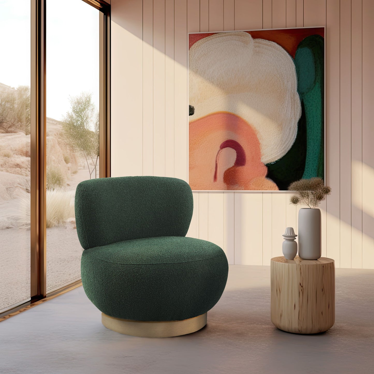 Calais - Accent Chair With Natural Base