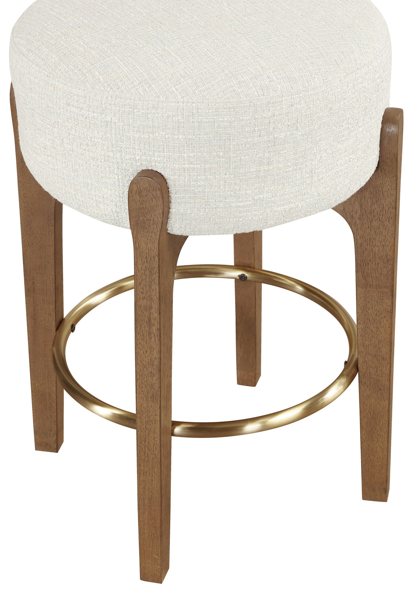 Torino - Backless Counter Stool With Brushed Brown Base (Set of 2)