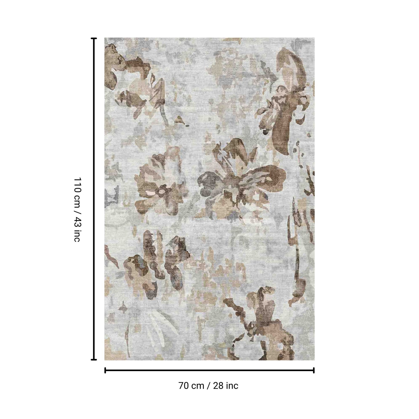 Macau - 28" X 43" Non - Slip Accent Rug - Beige Brown / Ivory / Taupe