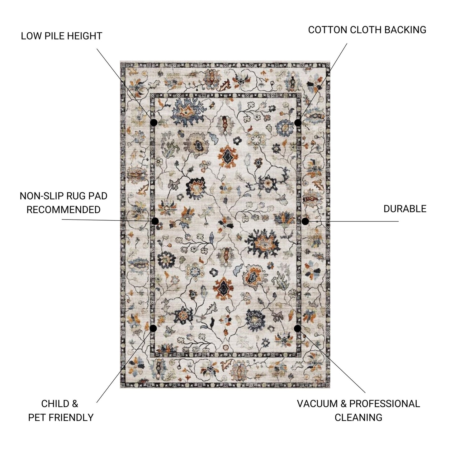 Fenix - 30" X 46" Accent Rug - White