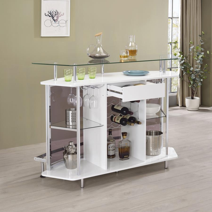 Gideon - Glass & Top/bottom Panel, Box 2 of 2 - White High Gloss