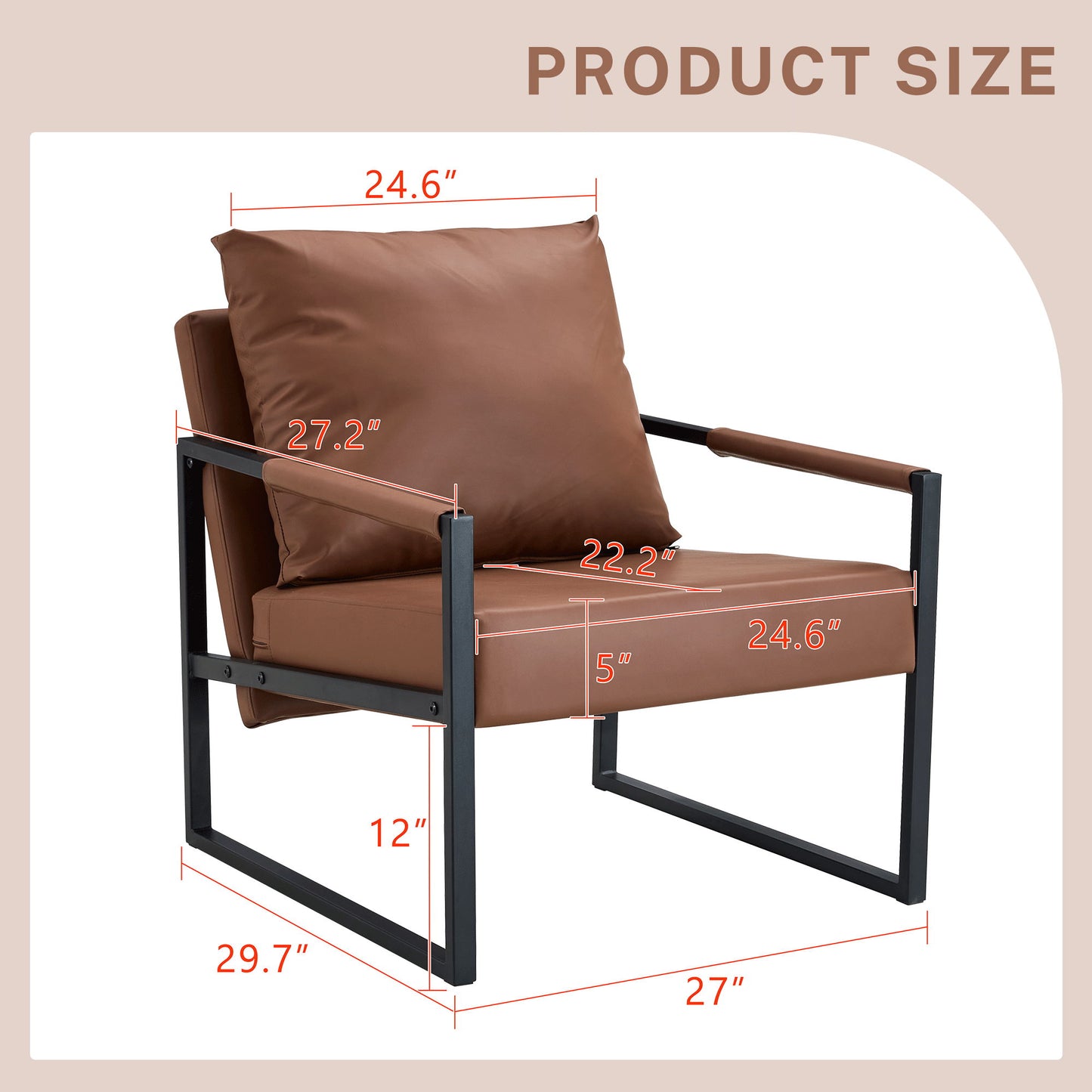 Classic And Metal Frame Sofa, Ergonomically Designed, A Perfect Blend Of Modern And Industrial Styles