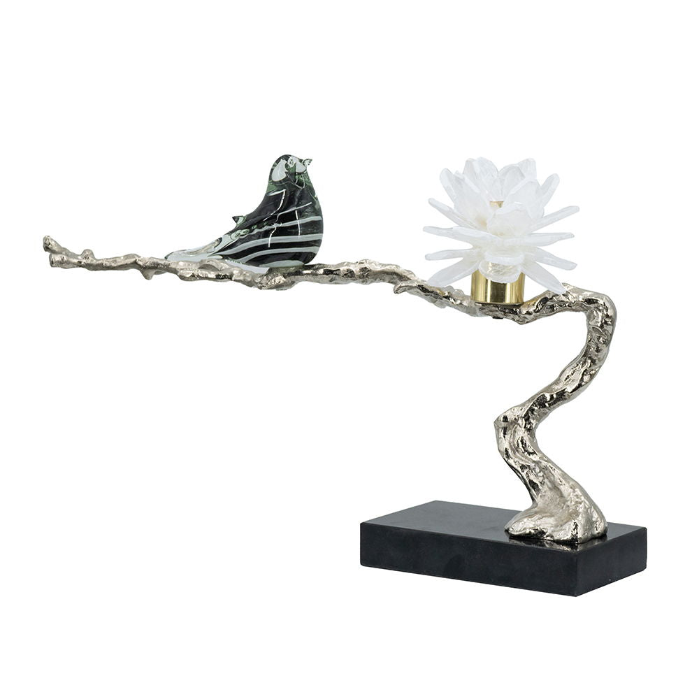 Aluminum Candle Holder With Marble Stand