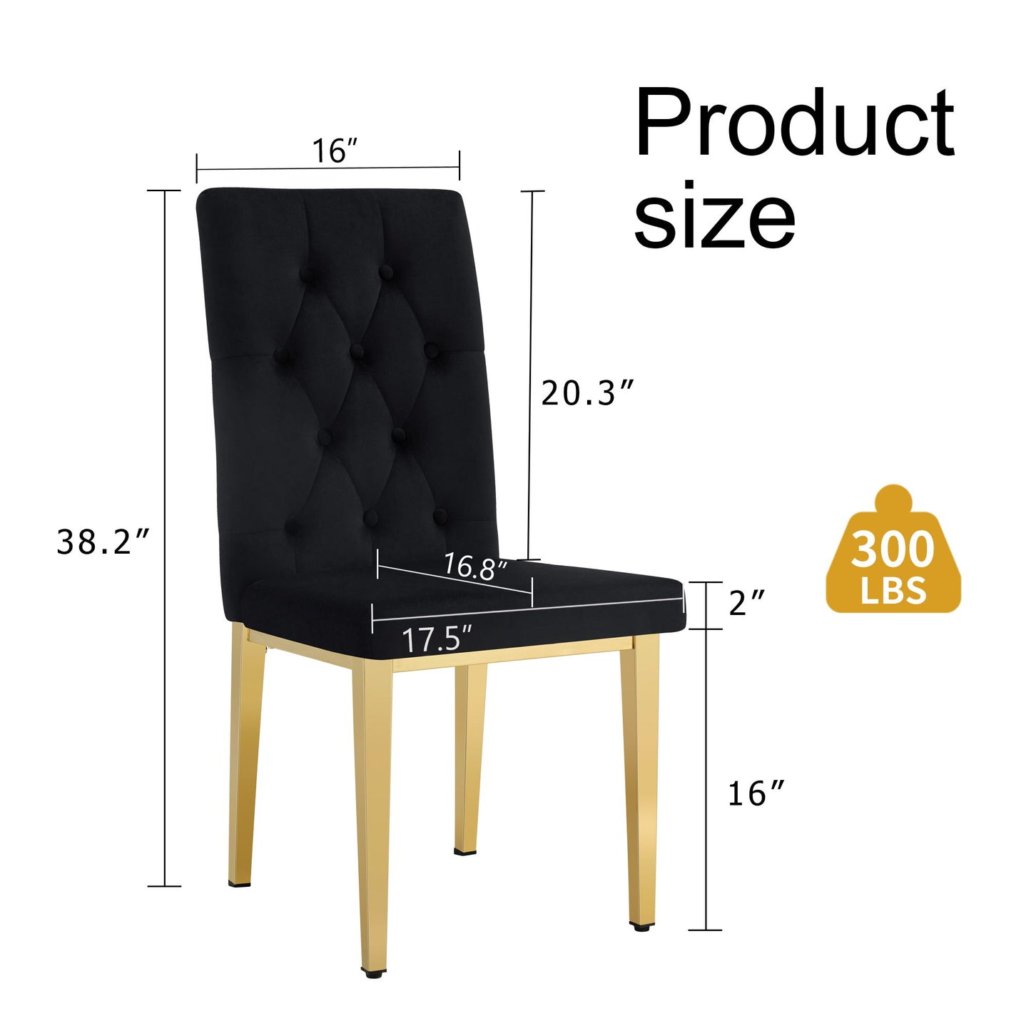 Vintage Style Armless Dining Chairs Set With Grid And Buckle Design