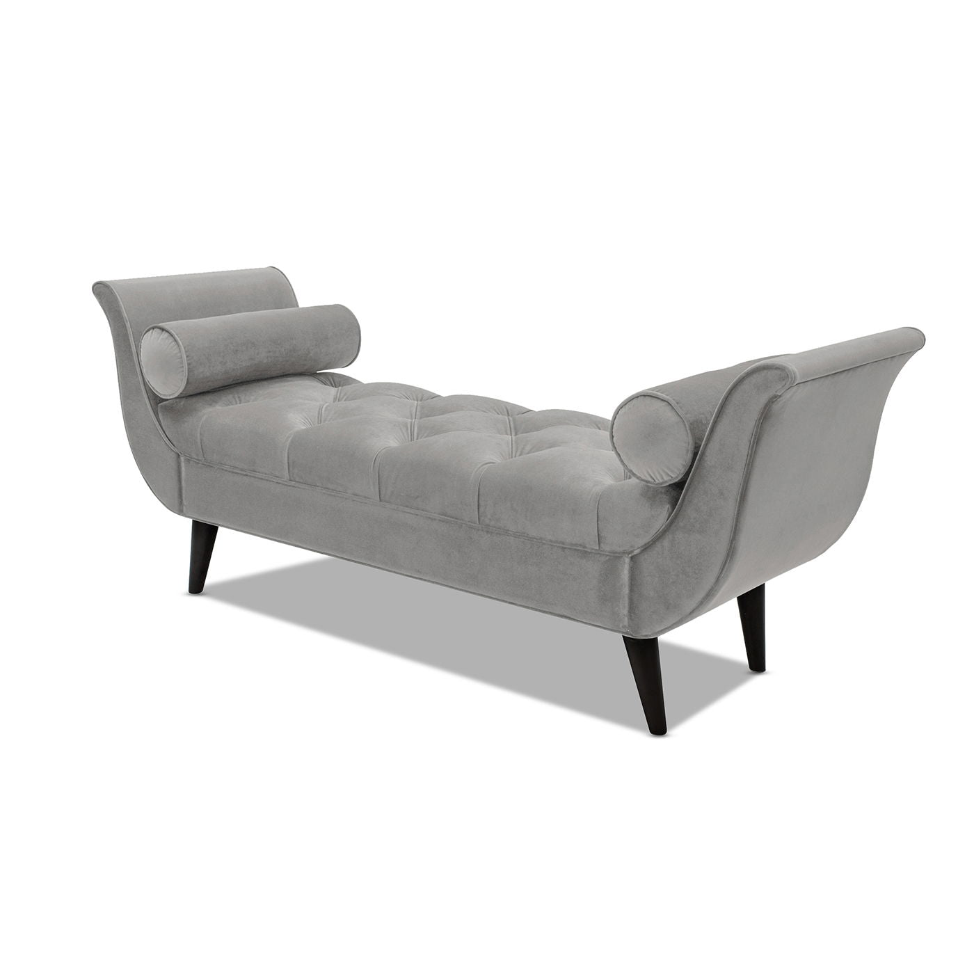 Alma - Tufted Flared Arm Entryway Bench - Opal Gray