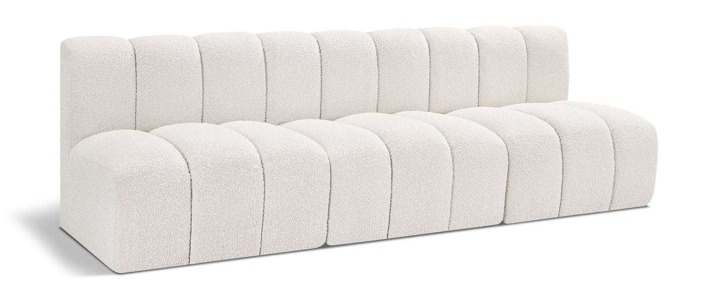 Arc - Boucle Fabric 3 Seats Modular Sofa