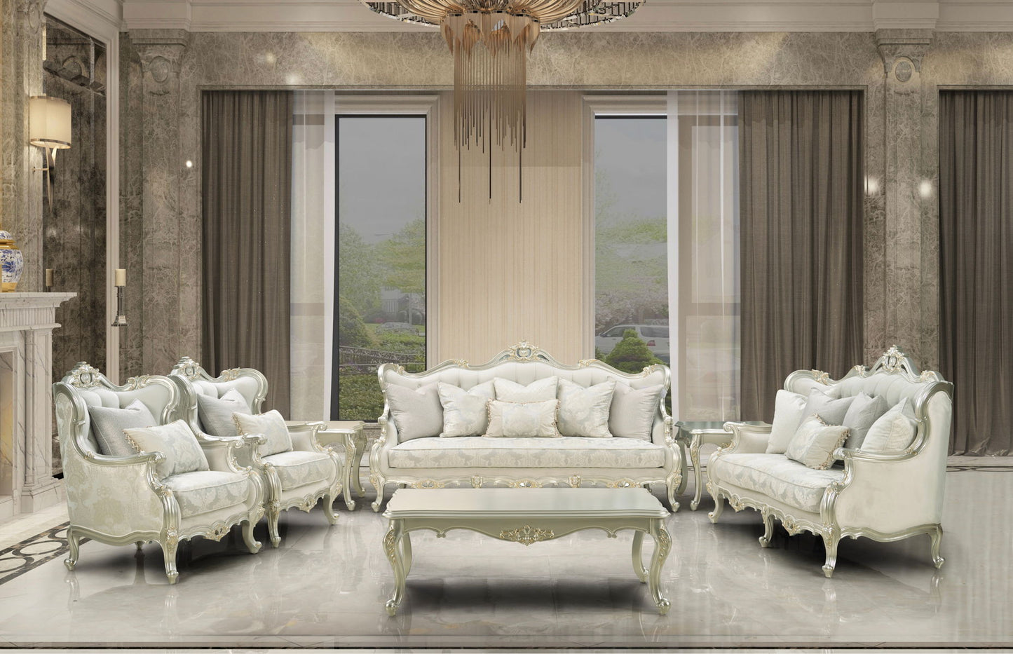 Katalina - Sofa And Loveseat - White