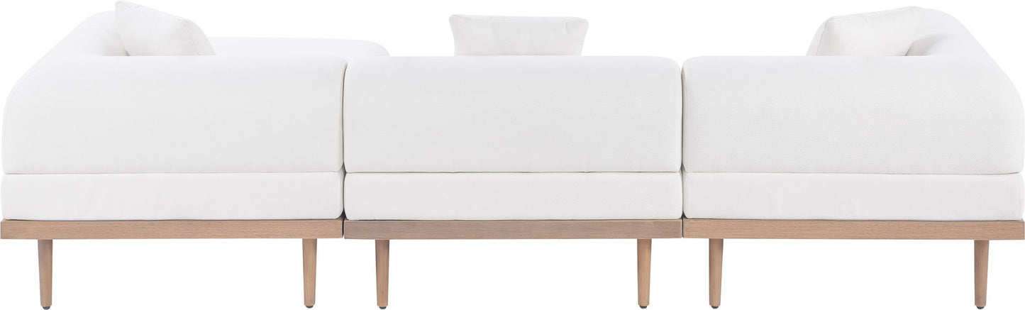 Laguna - 4 Piece 106.5" Upholstered Outdoor Patio Modular Sectional