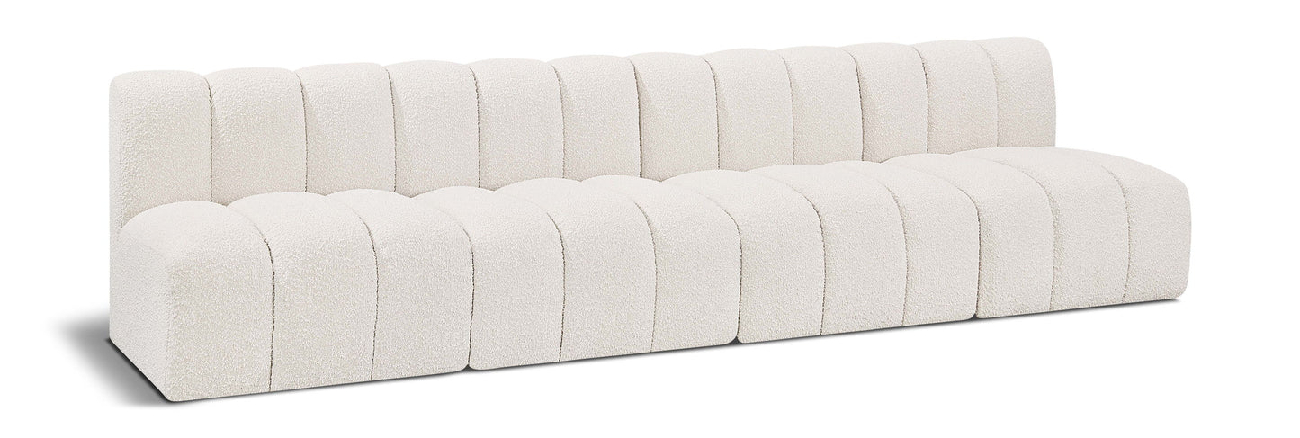 Arc - Boucle Fabric 4 Seats Modular Sofa