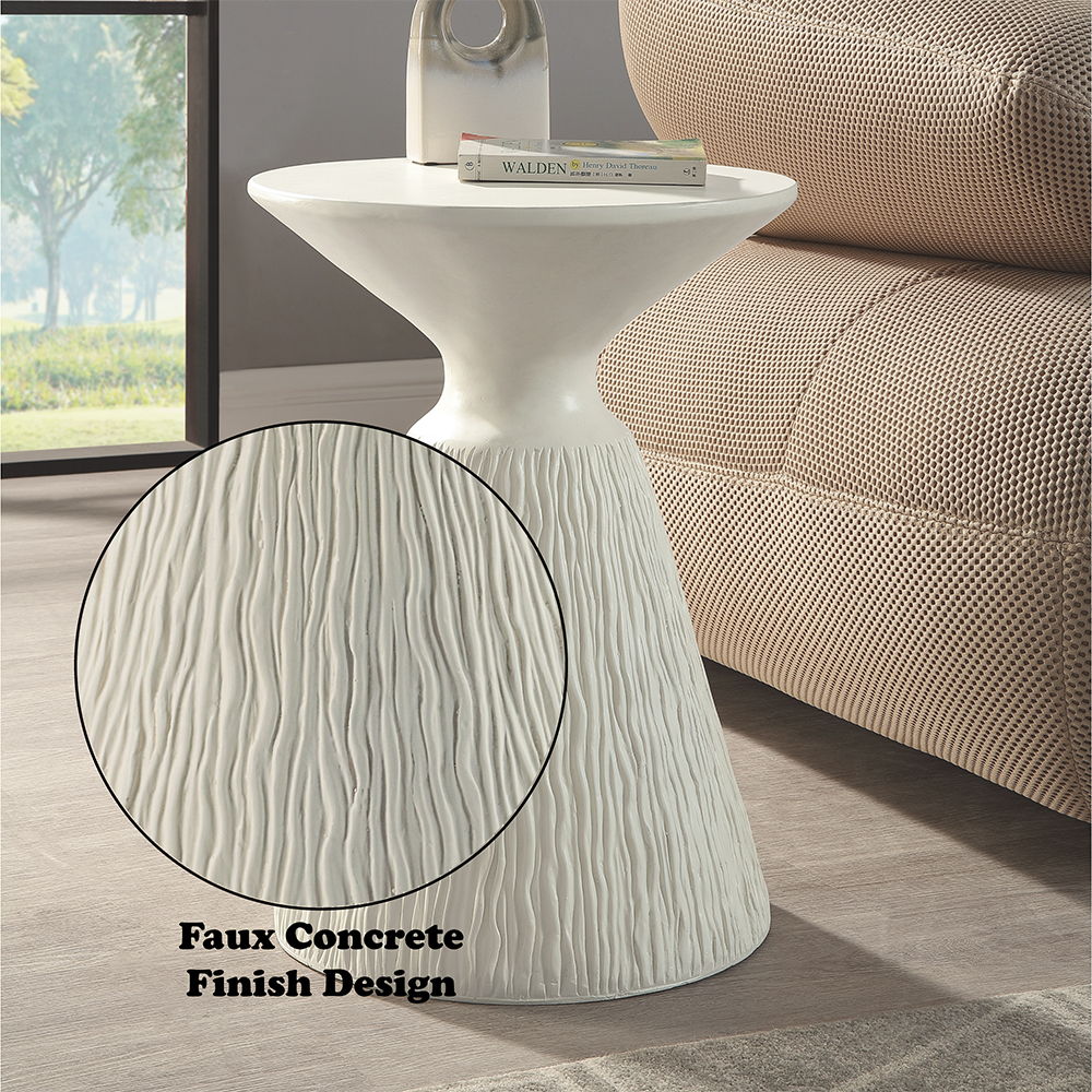 Duane - Accent Table - Natural White