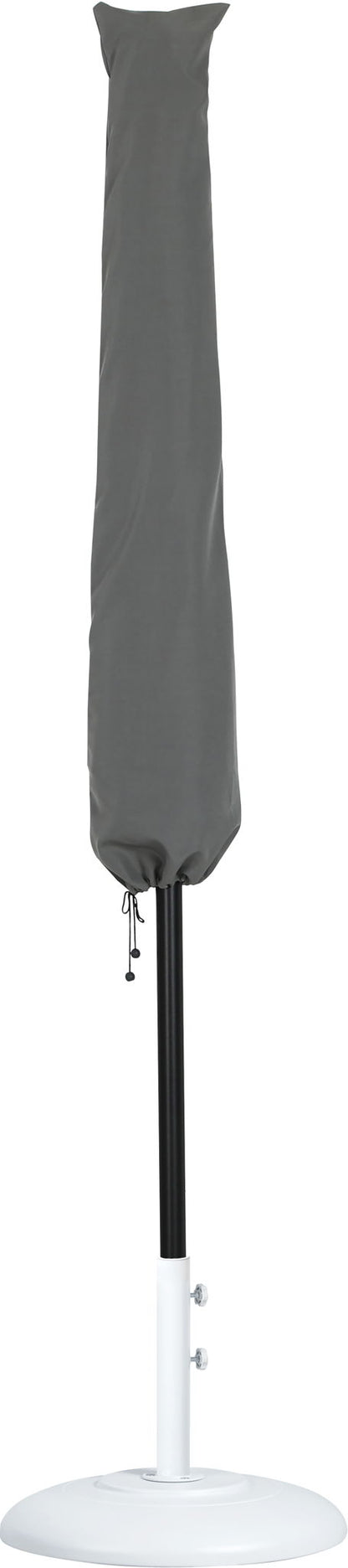 Fiji - Aluminum Patio Umbrella With Round White And Black Base