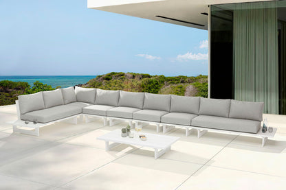 Maldives - 7 Piece Water Resistant Outdoor Patio Modular Sectional With White Base