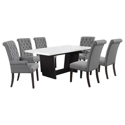 Sherry - Rectangular Marble Top Dining Table Set