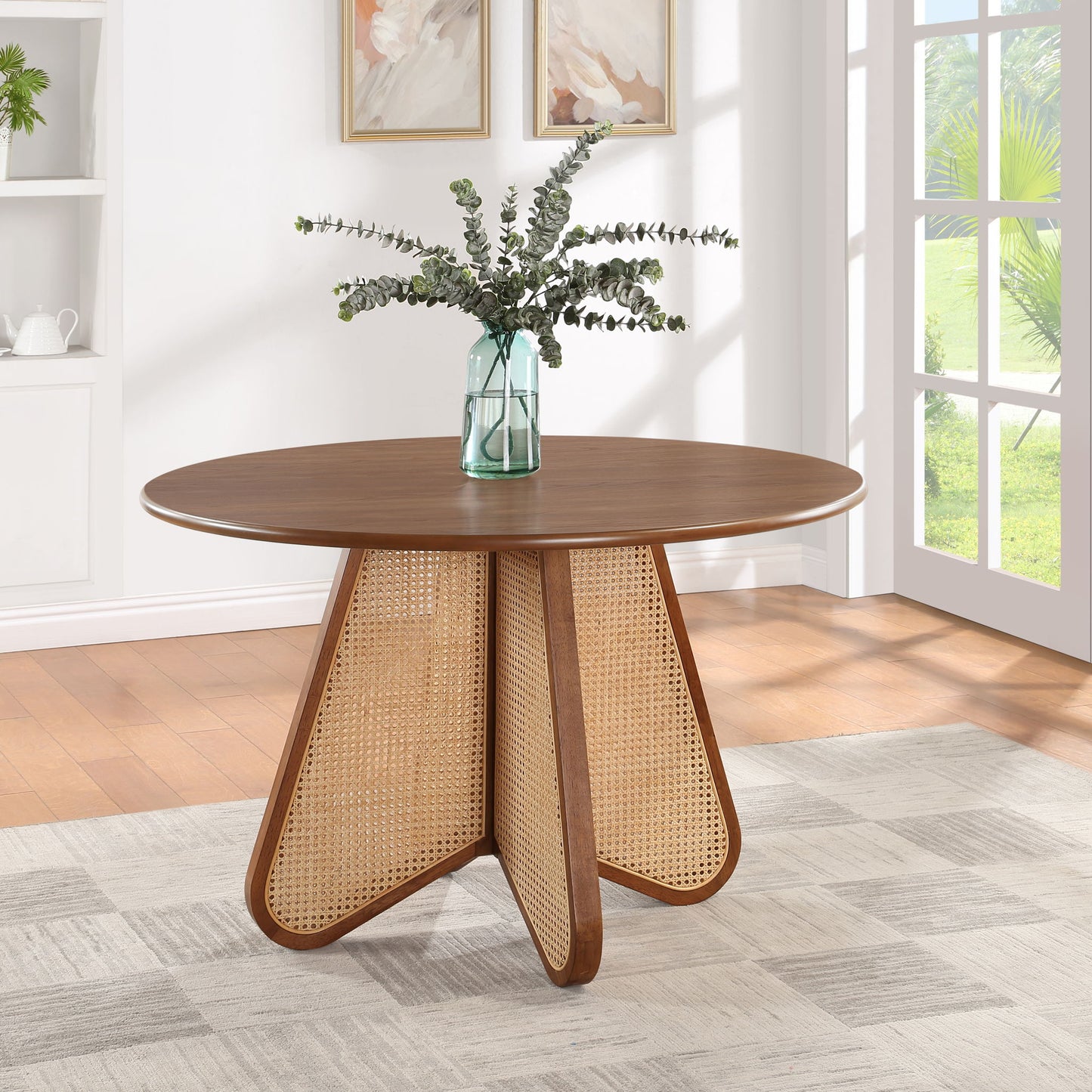 Butterfly - Solid Wood And Natural Cane Table