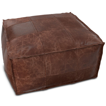 Sheffield - Coffee Table Pouf - Distressed Brown
