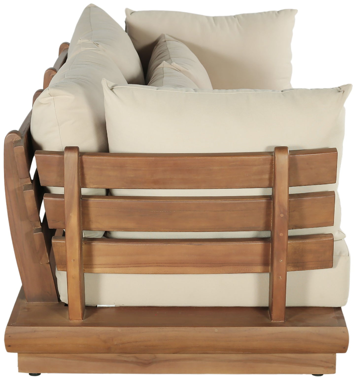 Mirella - 2 Piece Water Resistant Fabric 76" Upholstered Outdoor Patio Modular Loveseat