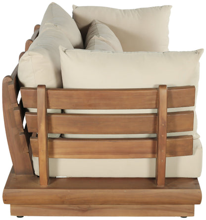 Mirella - 2 Piece Water Resistant Fabric 76" Upholstered Outdoor Patio Modular Loveseat