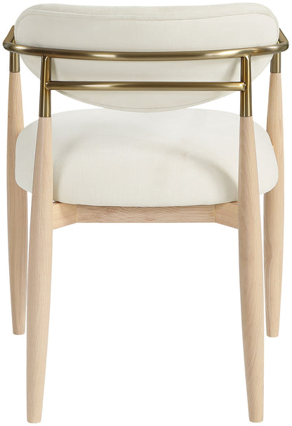 Riccio - Fabric Dining Arm Chair (Set of 2) - Natural Frame