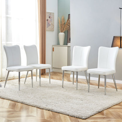 Modern Minimalist Dining Chairs With Metal Legs