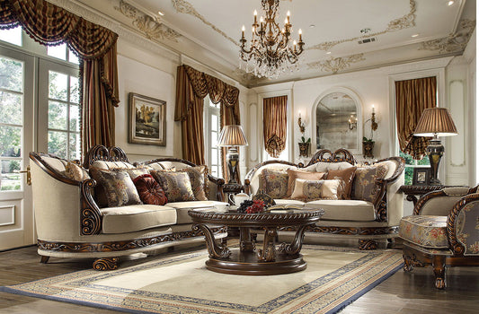 HD-1623 - 3 Piece Sofa Set - Mohagany