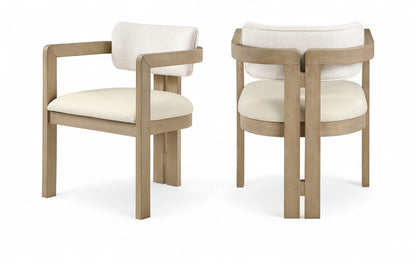 Ravina - Upholstered Dining Chair With Stained Natural Base (Set of 2)