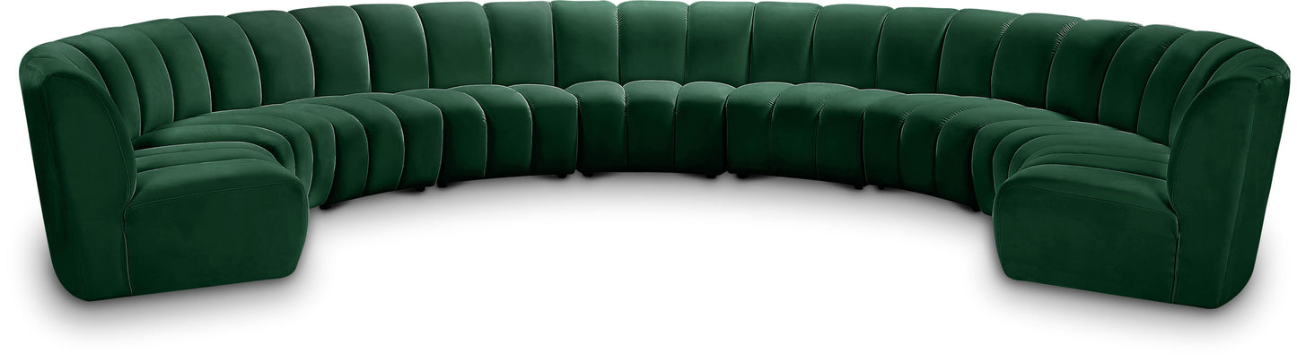 Infinity - 9 Piece Velvet Modular Sectional
