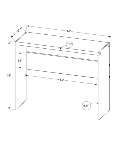 Accent Console Table For Entryway, Glossy Spacious Surface
