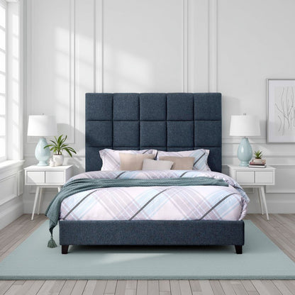 Squares Upholstered Platform Bed