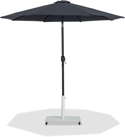 Fiji - Aluminum Patio Umbrella With Square White And Black Base