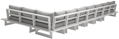 Maldives - 7 Piece Water Resistant Outdoor Patio Modular Sectional With White Base