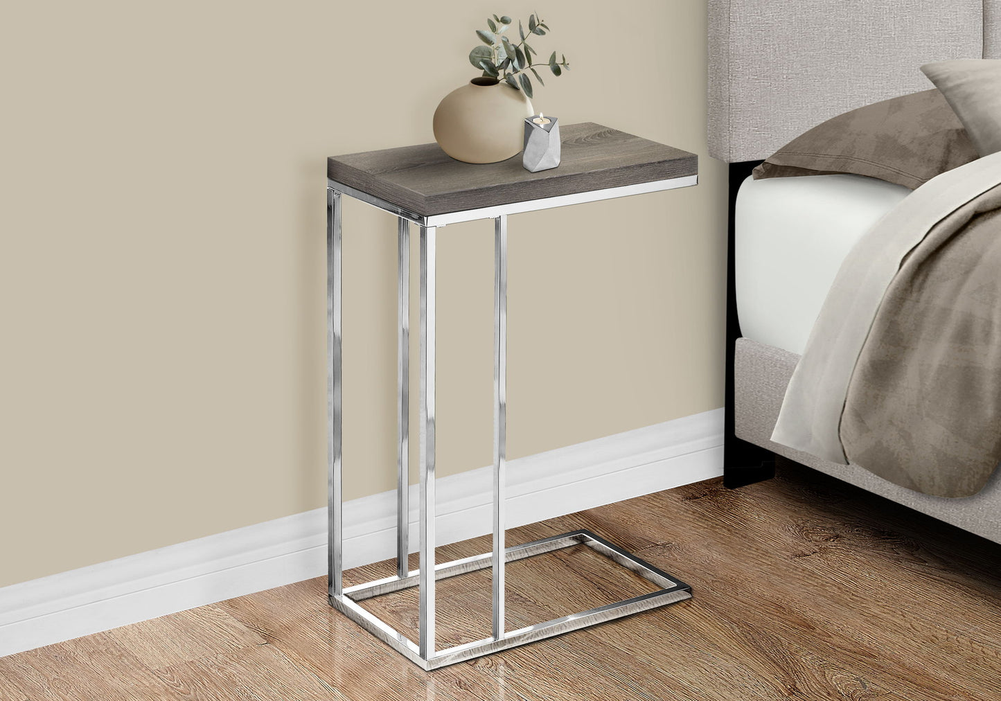 C-Shaped Table For Living Room - Taupe