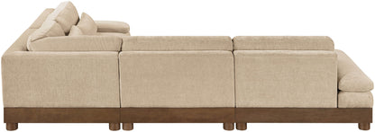 Turin - Chenille Fabric Upholstered Modular Sectional - Beige