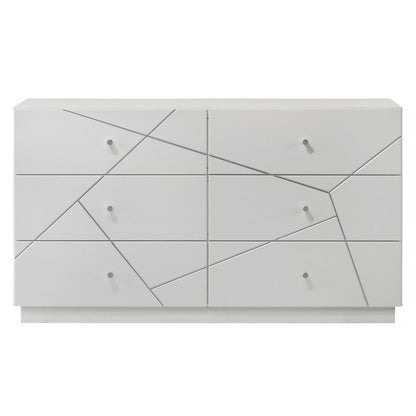 Esther - Dresser - White / Silver
