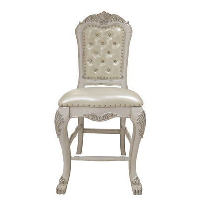 Dresden - Counter Height Chair (Set of 2) - Synthetic Leather & Bone White